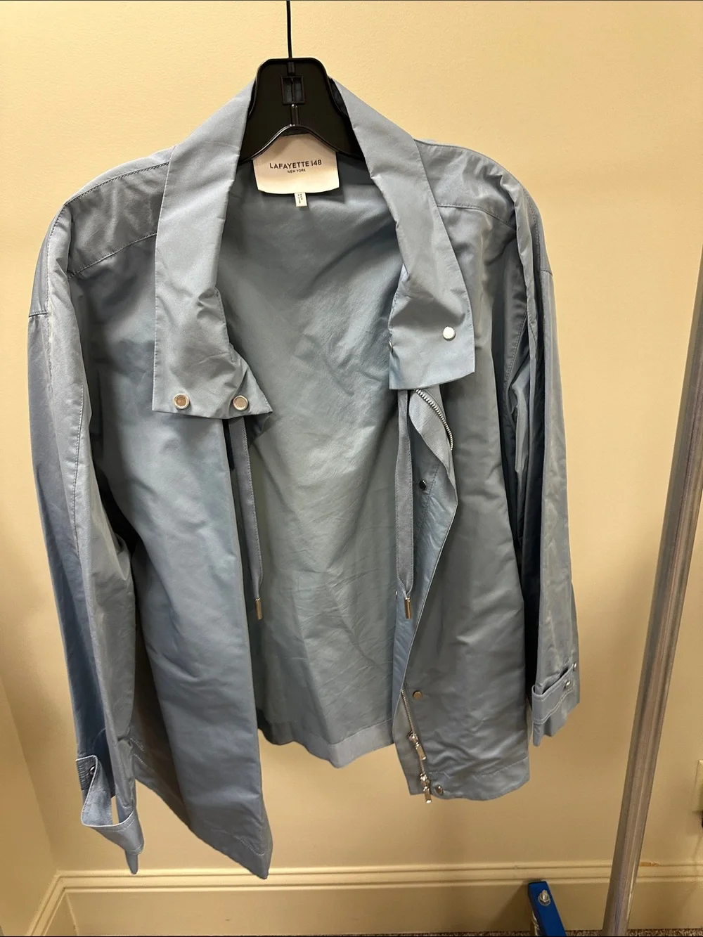 Lafayette 148 New York Dusty Blue Utility Jacket